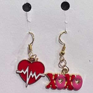 Heart and XOXO Earrings